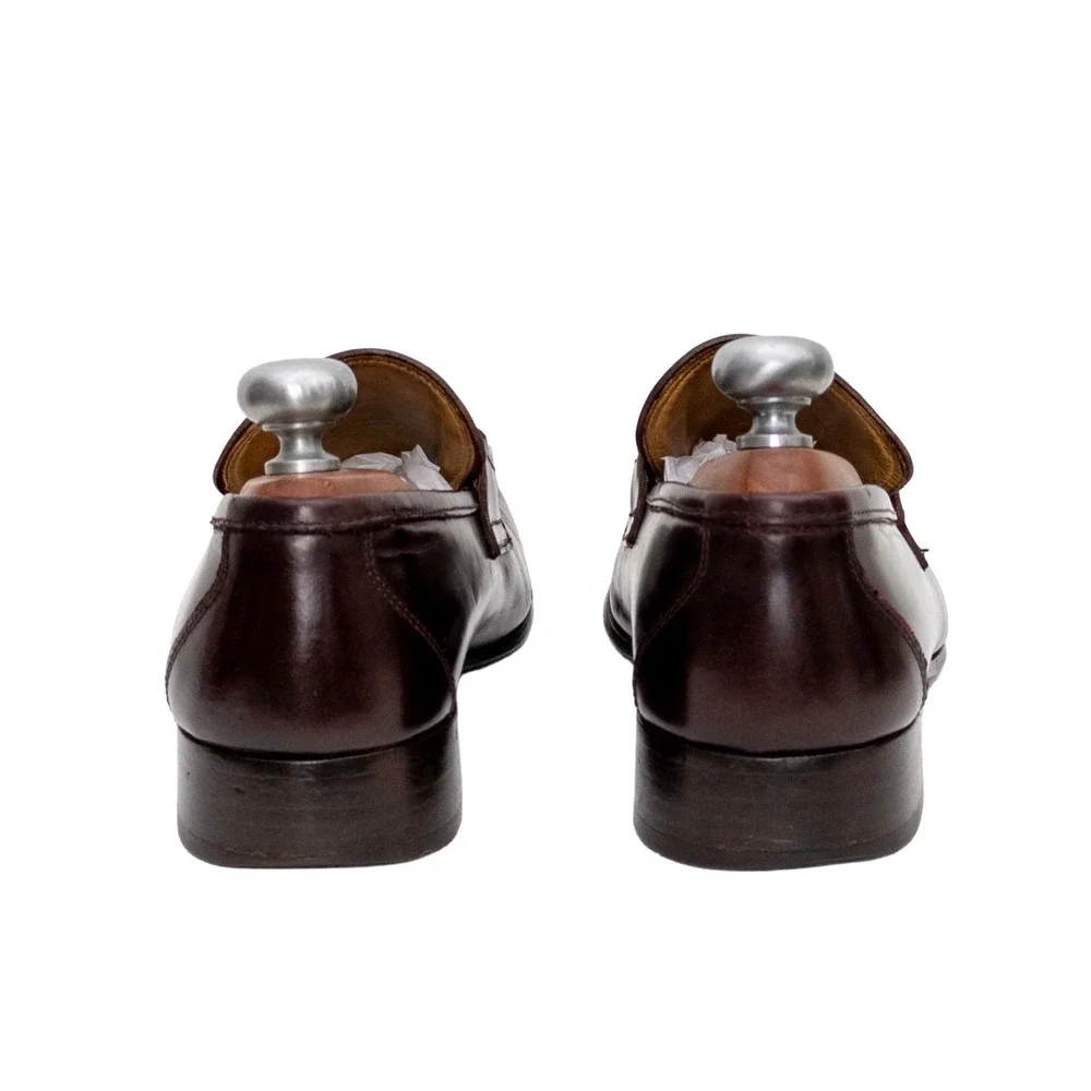 Dolce & Gabbana DG Logo Loafers Mens US 9 EU 42 Burgundy Leather Italy Size 8